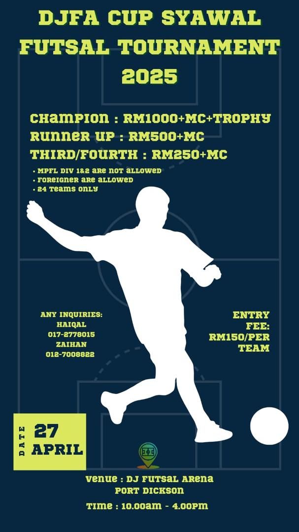 DJFA Cup Syawal Futsal Tournament 2025 — poster